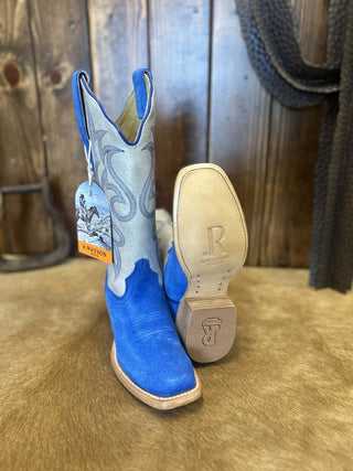 Women's R. Watson Neon Blue Boar Boot-Women's Boots-R. Watson-Lucky J Boots & More, Women's, Men's, & Kids Western Store Located in Carthage, MO