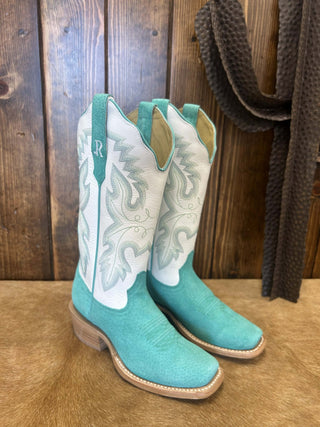Women's R. Watson Turquoise Boar Boot-Women's Boots-R. Watson-Lucky J Boots & More, Women's, Men's, & Kids Western Store Located in Carthage, MO