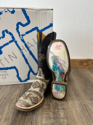 Womens Tin Haul Sign of the Sun Square Toe Boot-Women's Boots-Tin Haul-Lucky J Boots & More, Women's, Men's, & Kids Western Store Located in Carthage, MO
