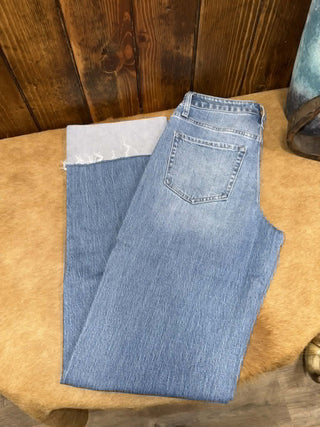 Women's Vervet Eva High Rise Cuffed Slim Wide Leg Jean - Lucky J Boots & More