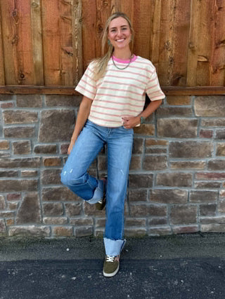 Women's Vervet Eva High Rise Cuffed Slim Wide Leg Jean - Lucky J Boots & More