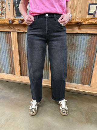 Women's Vervet Hannah High Rise Barrel Jean-Women's Denim-Flying Monkey-Lucky J Boots & More, Women's, Men's, & Kids Western Store Located in Carthage, MO