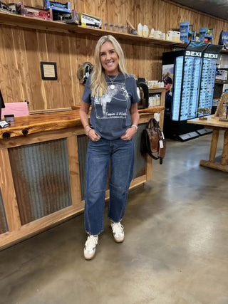 Women's Vervet Stella High Rise Barrel Jean-Women's Denim-Flying Monkey-Lucky J Boots & More, Women's, Men's, & Kids Western Store Located in Carthage, MO