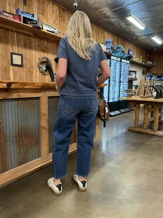 Women's Vervet Stella High Rise Barrel Jean-Women's Denim-Flying Monkey-Lucky J Boots & More, Women's, Men's, & Kids Western Store Located in Carthage, MO