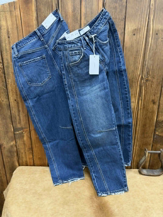 Women's Vervet Stella High Rise Barrel Jean-Women's Denim-Flying Monkey-Lucky J Boots & More, Women's, Men's, & Kids Western Store Located in Carthage, MO