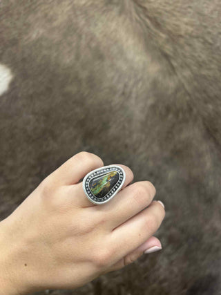 Yazmin Ring-Rings-LJ Turquoise-Lucky J Boots & More, Women's, Men's, & Kids Western Store Located in Carthage, MO