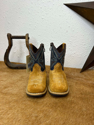 Youth Ariat Lil' Stomper Tan Futurity Boots-Kids Boots-M & F Western Products-Lucky J Boots & More, Women's, Men's, & Kids Western Store Located in Carthage, MO