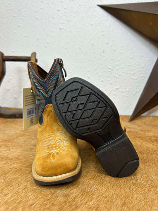 Youth Ariat Lil' Stomper Tan Futurity Boots-Kids Boots-M & F Western Products-Lucky J Boots & More, Women's, Men's, & Kids Western Store Located in Carthage, MO