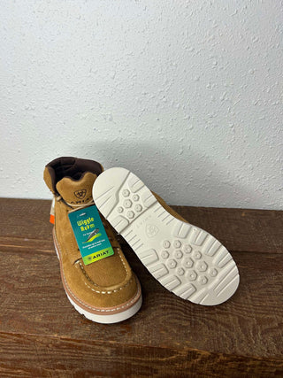 Youth Ariat Rebar Lift Shoes in Wheat Suede-Kids Boots-Ariat-Lucky J Boots & More, Women's, Men's, & Kids Western Store Located in Carthage, MO