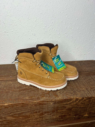 Youth Ariat Rebar Lift Shoes in Wheat Suede-Kids Boots-Ariat-Lucky J Boots & More, Women's, Men's, & Kids Western Store Located in Carthage, MO