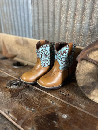 Youth Ariat Toddler BR Roundup Lil Stompers Boots-Kids Boots-M & F Western Products-Lucky J Boots & More, Women's, Men's, & Kids Western Store Located in Carthage, MO