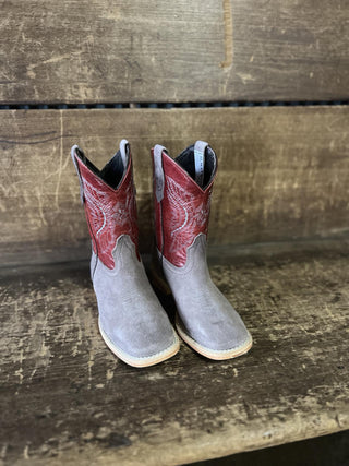 Youth R Watson Charcoal Rough Out Boot-Kids Boots-R. Watson-Lucky J Boots & More, Women's, Men's, & Kids Western Store Located in Carthage, MO