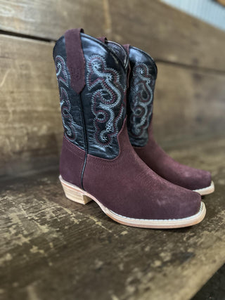 Youth R. Watson Rhubarb Rough Out Boot-Kids Boots-R. Watson-Lucky J Boots & More, Women's, Men's, & Kids Western Store Located in Carthage, MO