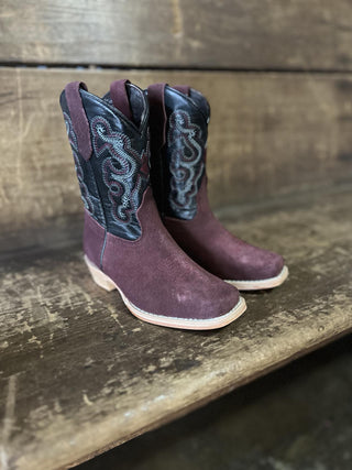 Youth R. Watson Rhubarb Rough Out Boot-Kids Boots-R. Watson-Lucky J Boots & More, Women's, Men's, & Kids Western Store Located in Carthage, MO