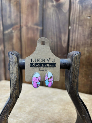Zara Earrings-Earrings-LJ Turquoise-Lucky J Boots & More, Women's, Men's, & Kids Western Store Located in Carthage, MO