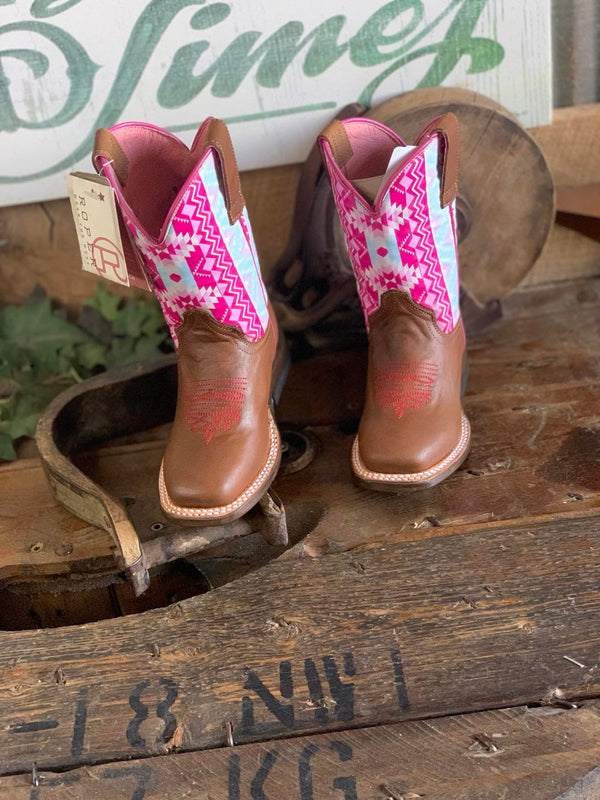 Roper Little Kid Aztec boots-Kids Boots-Roper-Lucky J Boots & More, Women's, Men's, & Kids Western Store Located in Carthage, MO