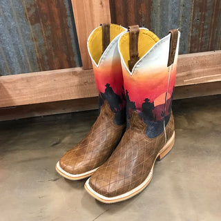 Men's Tin Haul Sunset Rider Boot *FINAL SALE*-Men's Boots-Tin Haul-Lucky J Boots & More, Women's, Men's, & Kids Western Store Located in Carthage, MO