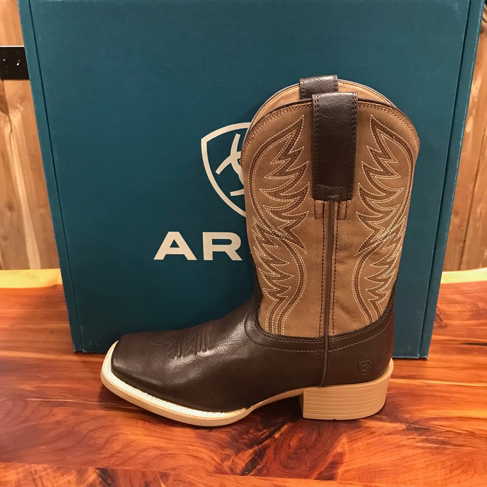 Kid's Ariat Fudgesickle Tumblin Tan Square Toe Boot-Kids Boots-Ariat-Lucky J Boots & More, Women's, Men's, & Kids Western Store Located in Carthage, MO