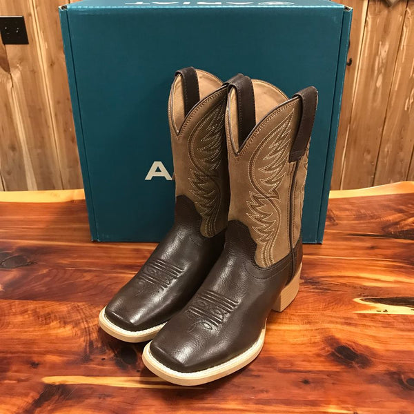 Kid's Ariat Fudgesickle Tumblin Tan Square Toe Boot-Kids Boots-Ariat-Lucky J Boots & More, Women's, Men's, & Kids Western Store Located in Carthage, MO