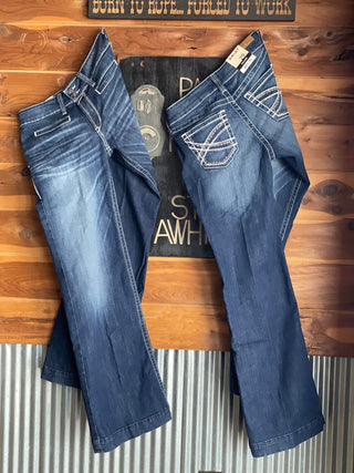 Women's Ariat Marine Mid Rise Trouser-Women's Denim-Ariat-Lucky J Boots & More, Women's, Men's, & Kids Western Store Located in Carthage, MO