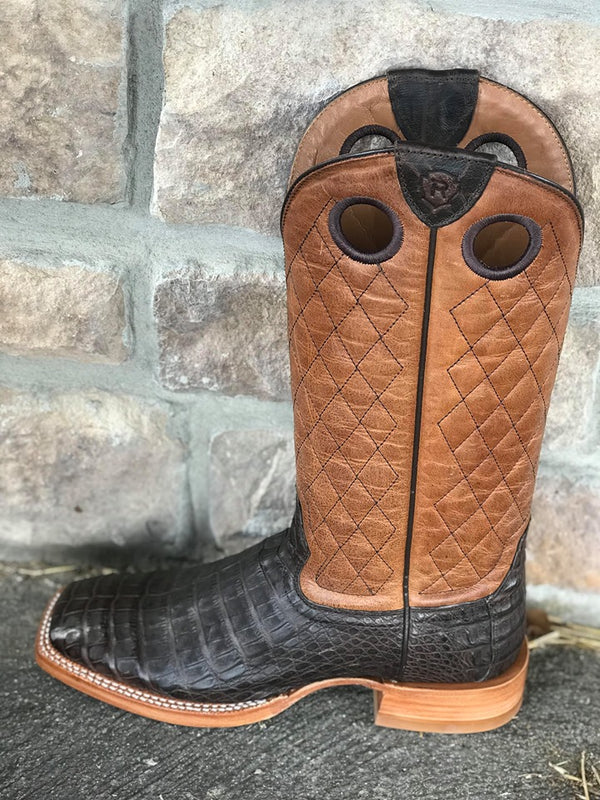 Ariat Men's Relentless Winner's Circle Chocolate Caiman Boot-Men's Boots-Ariat-Lucky J Boots & More, Women's, Men's, & Kids Western Store Located in Carthage, MO
