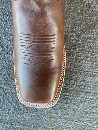 Men's Ariat Arena Rebound Boot in Chocolate/Rave Orange-Men's Boots-Ariat-Lucky J Boots & More, Women's, Men's, & Kids Western Store Located in Carthage, MO