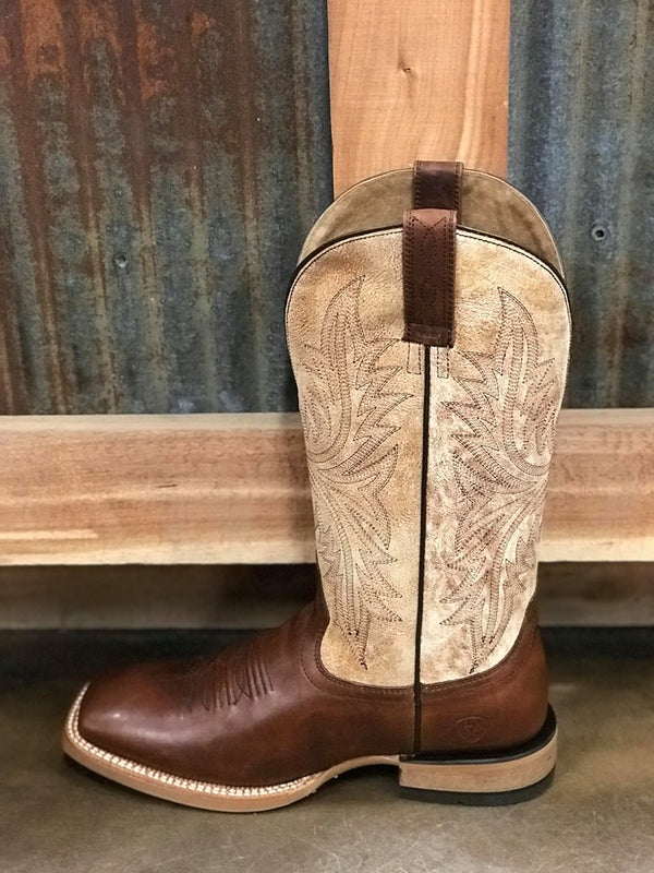 Men's Ariat Cowhand Square Toe Boot in Tarnished Alabaster-Men's Boots-Ariat-Lucky J Boots & More, Women's, Men's, & Kids Western Store Located in Carthage, MO
