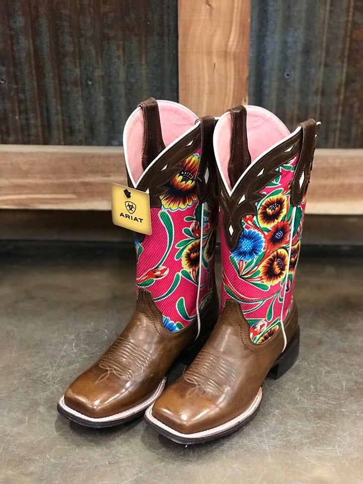 Women's Ariat Circuit Champion Square Toe Boot-Women's Boots-Ariat-Lucky J Boots & More, Women's, Men's, & Kids Western Store Located in Carthage, MO