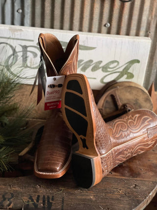 Men's Relentless Ariat Denton Natural Caiman Belly Boot-Men's Boots-Ariat-Lucky J Boots & More, Women's, Men's, & Kids Western Store Located in Carthage, MO