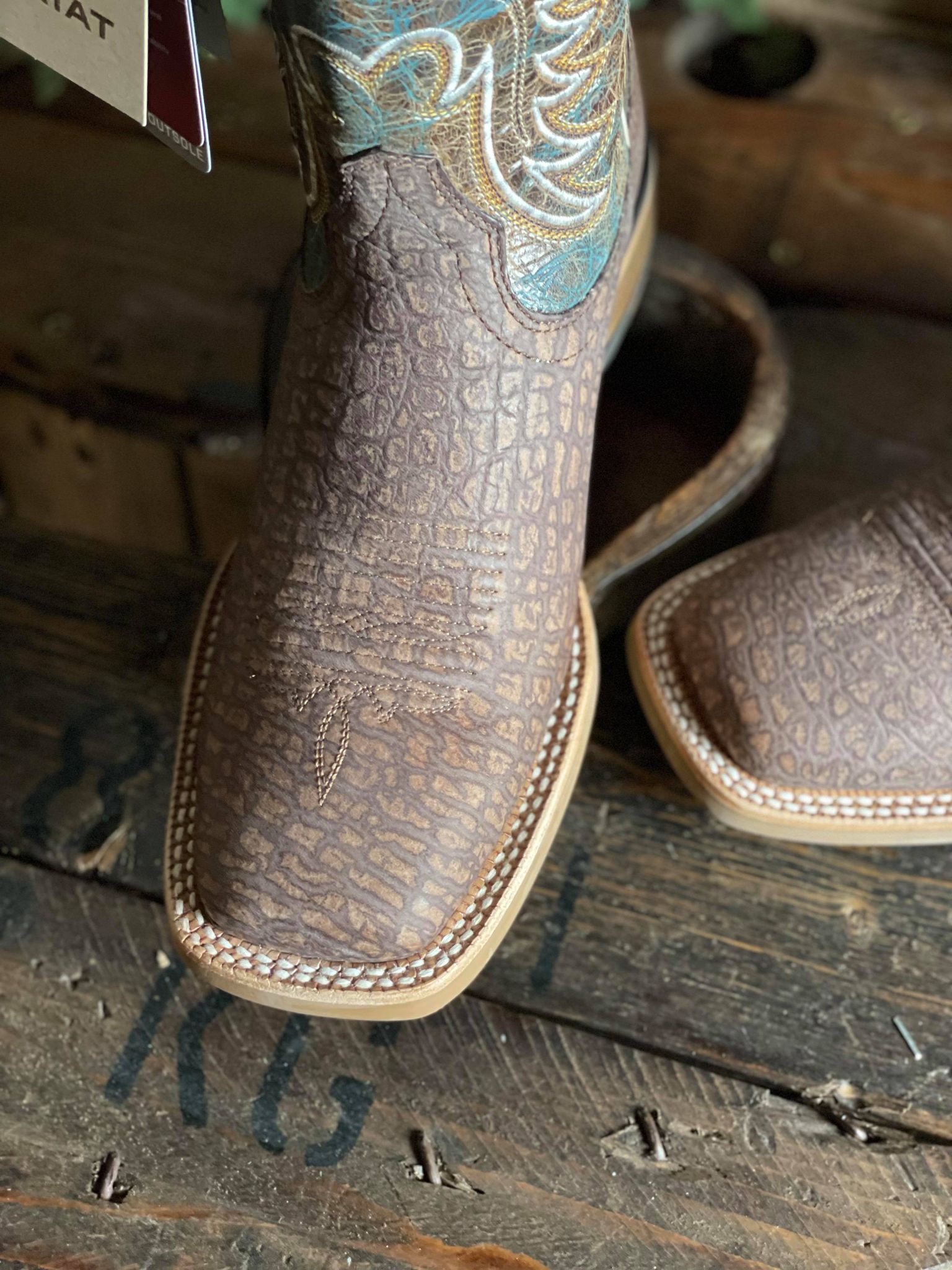 Men's Ariat Stinger Square Toe Boot-Men's Boots-Ariat-Lucky J Boots & More, Women's, Men's, & Kids Western Store Located in Carthage, MO