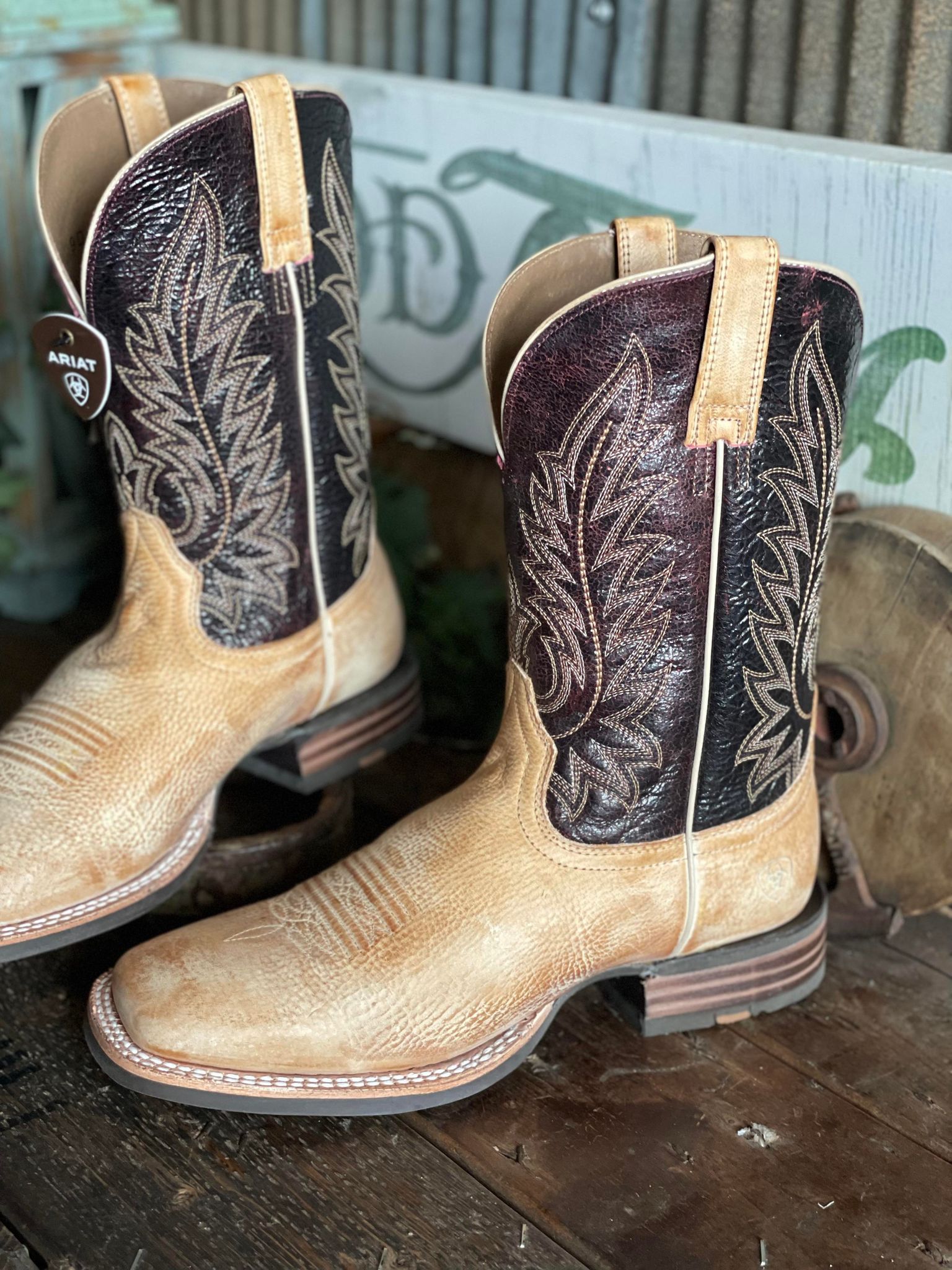Men's Ariat Riding High Boots in Dessert Tan-Men's Boots-Ariat-Lucky J Boots & More, Women's, Men's, & Kids Western Store Located in Carthage, MO