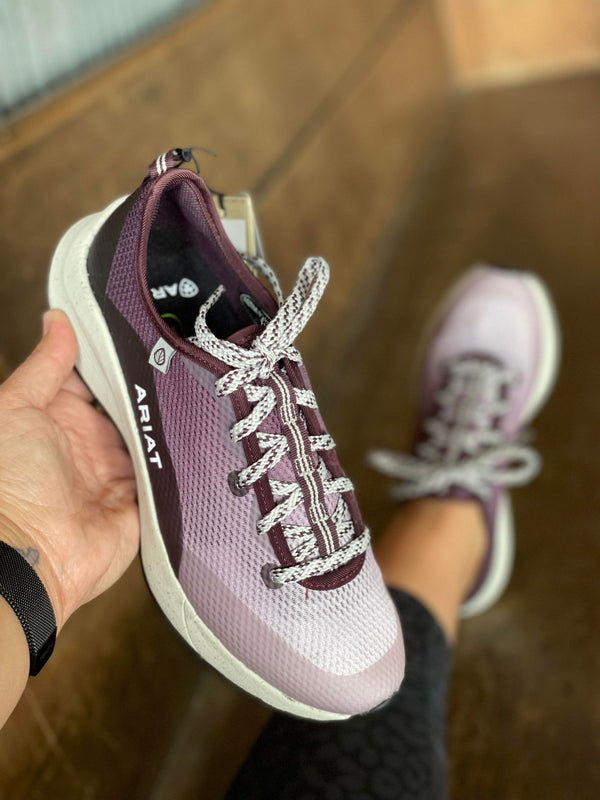 Women's Ariat Swiftrunner Sneaker in Winetasting-Women's Casual Shoes-Ariat-Lucky J Boots & More, Women's, Men's, & Kids Western Store Located in Carthage, MO