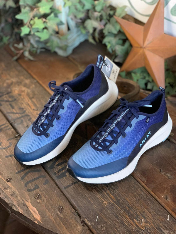Womens Ariat Shift Runner Tennis Shoes in BlueWaves-Women's Casual Shoes-Ariat-Lucky J Boots & More, Women's, Men's, & Kids Western Store Located in Carthage, MO