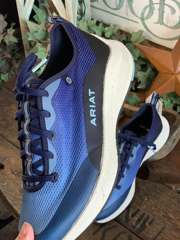 Mens Ariat Shift Runner Tennis Shoes in BlueWaves-Men's Shoes-Ariat-Lucky J Boots & More, Women's, Men's, & Kids Western Store Located in Carthage, MO