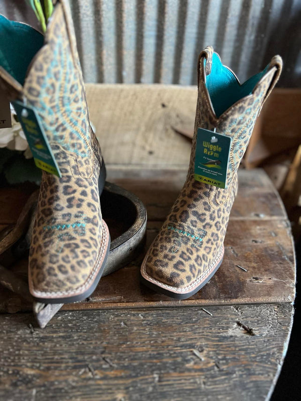 Youth Ariat Primetime Boots in Faded Leopard - Main Image