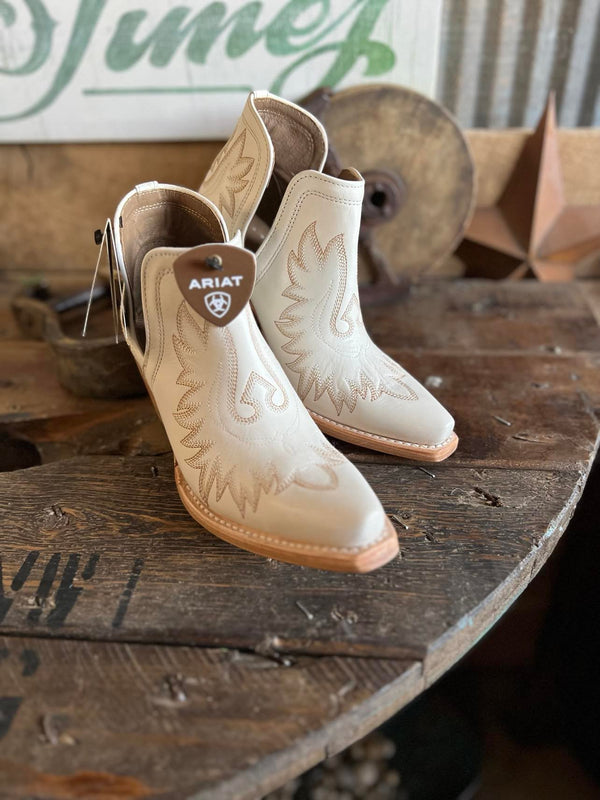 Womens Ariat Dixon Blanco Booties-Women's Booties-Ariat-Lucky J Boots & More, Women's, Men's, & Kids Western Store Located in Carthage, MO