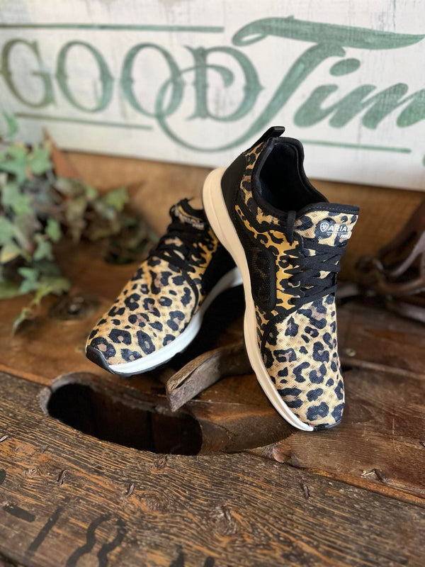 Ariat Womens Fuse Sneaker in Leopard *FINAL SALE*-Women's Casual Shoes-Ariat-Lucky J Boots & More, Women's, Men's, & Kids Western Store Located in Carthage, MO