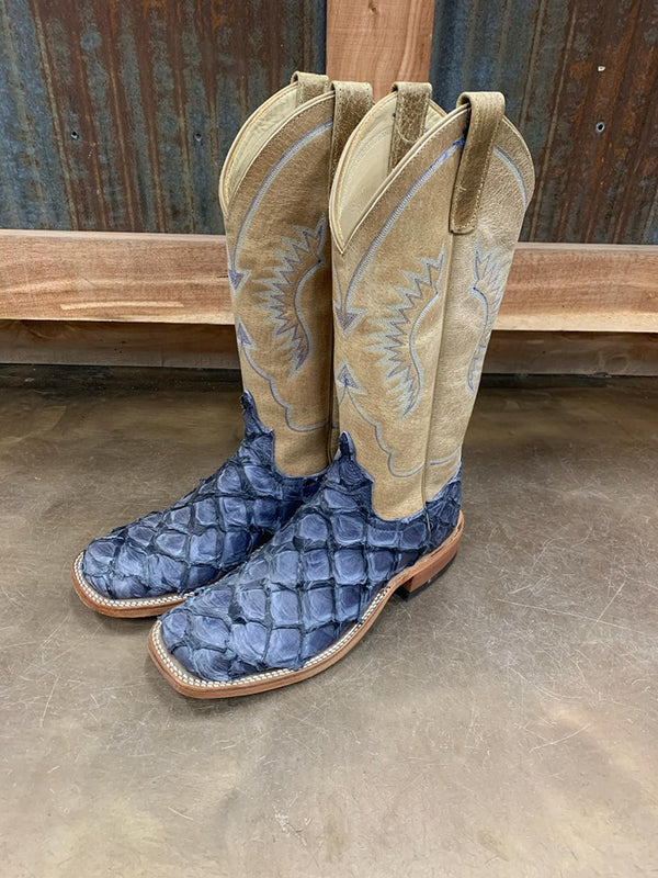 AB Navy Big Bass-Men's Boots-Anderson Bean-Lucky J Boots & More, Women's, Men's, & Kids Western Store Located in Carthage, MO