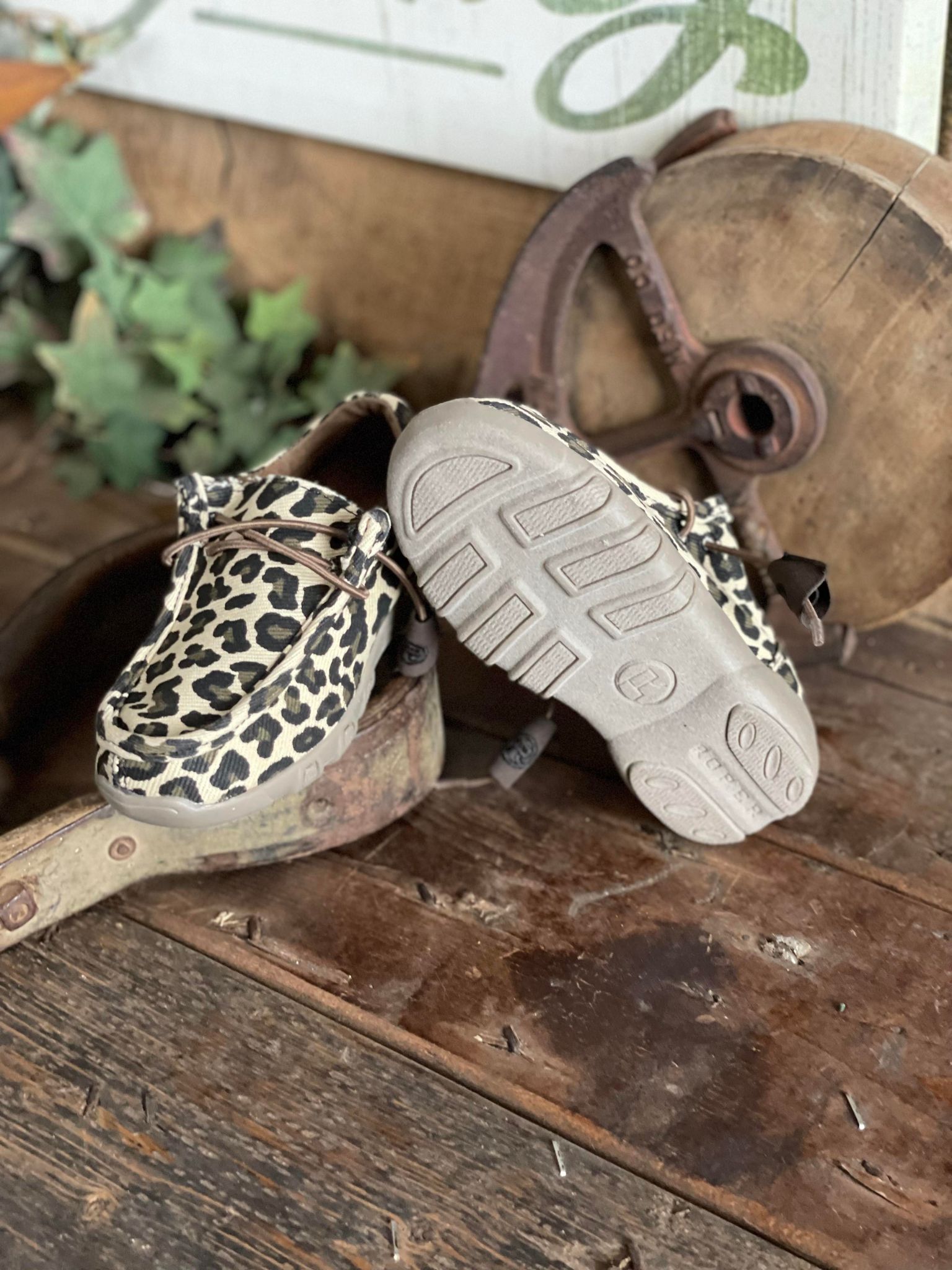 Chillin Leopard Roper Driving Mocs-Kids Casual Shoes-Roper-Lucky J Boots & More, Women's, Men's, & Kids Western Store Located in Carthage, MO