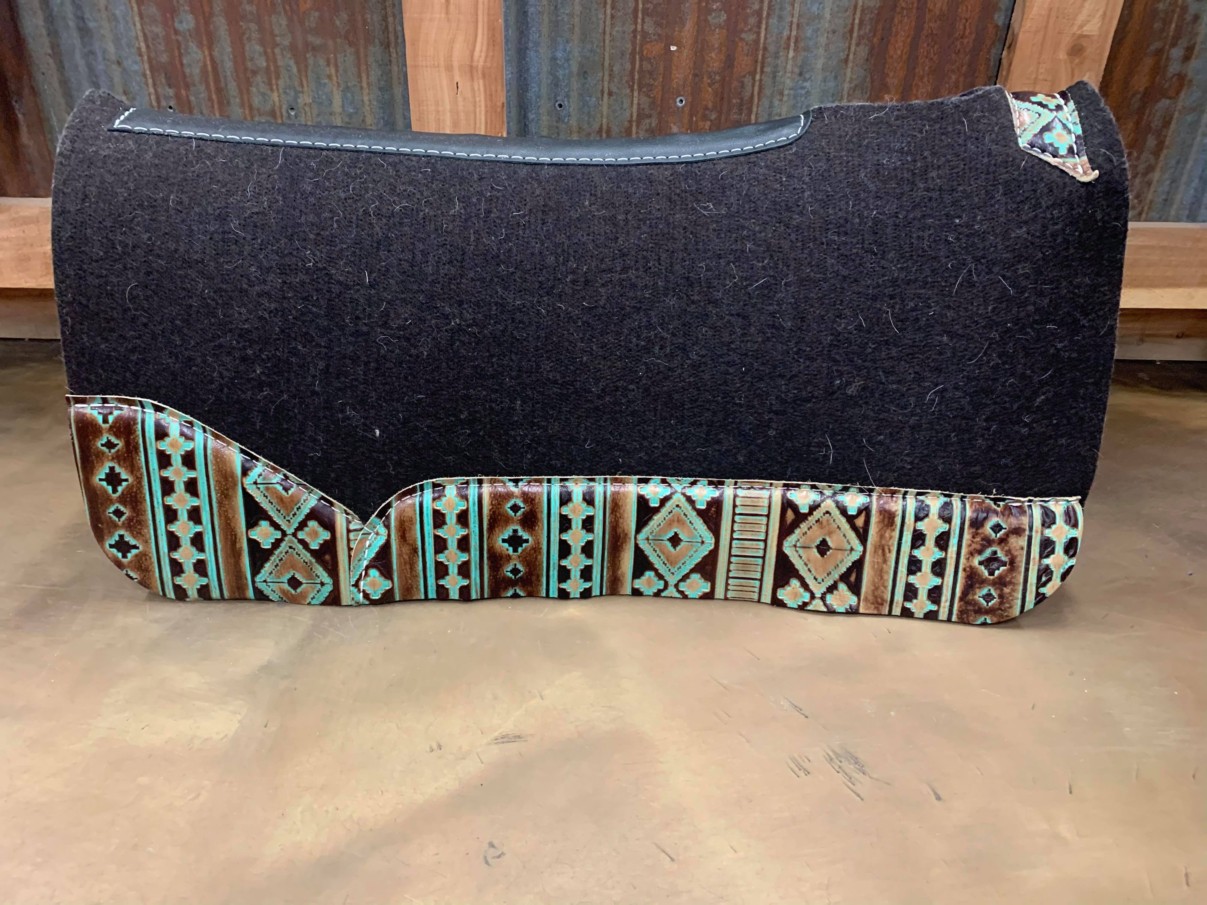 30406 Best Ever Saddle Pad Turquoise Navajo-Saddle Pads-Best Ever-Lucky J Boots & More, Women's, Men's, & Kids Western Store Located in Carthage, MO