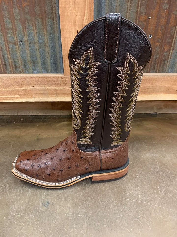 AB Cafe Americano FQ Ostrich-Men's Boots-Anderson Bean-Lucky J Boots & More, Women's, Men's, & Kids Western Store Located in Carthage, MO