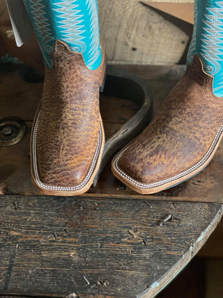 Women's Anderson Bean Autumn Teal Kid Tag Boar Boot-Women's Boots-Anderson Bean-Lucky J Boots & More, Women's, Men's, & Kids Western Store Located in Carthage, MO
