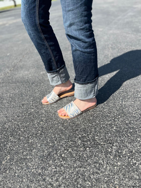 Graceful Sandals in Silver Zebra by Corkys-Women's Casual Shoes-Corkys Footwear-Lucky J Boots & More, Women's, Men's, & Kids Western Store Located in Carthage, MO