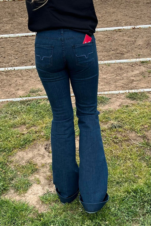 Ariat womens Trouser Mid Rise Wide Leg Stretch Outseam  Ella Bluebell   Bairnsdale Horse Centre