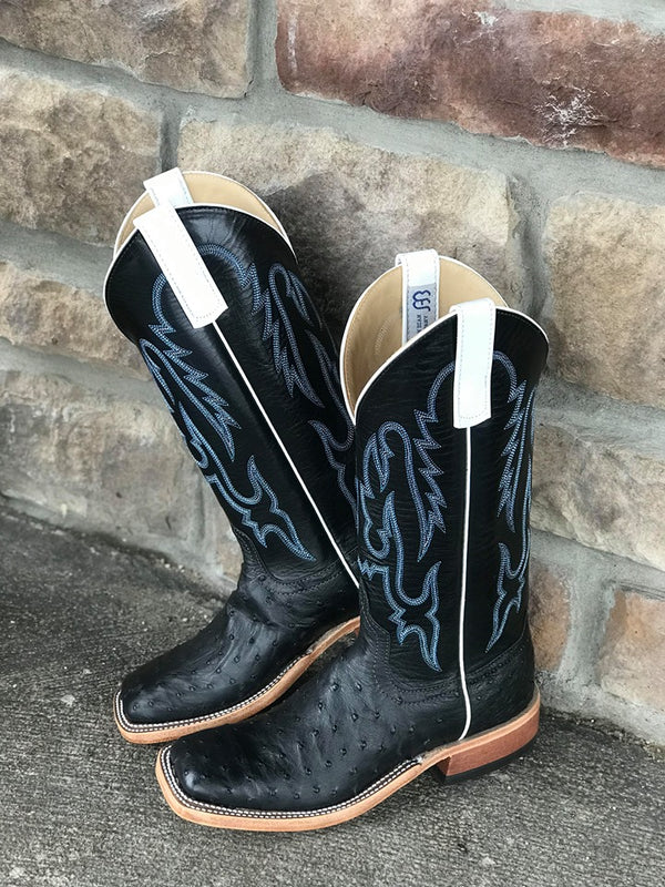 AB Women's Black Full Quill-Women's Boots-Anderson Bean-Lucky J Boots & More, Women's, Men's, & Kids Western Store Located in Carthage, MO