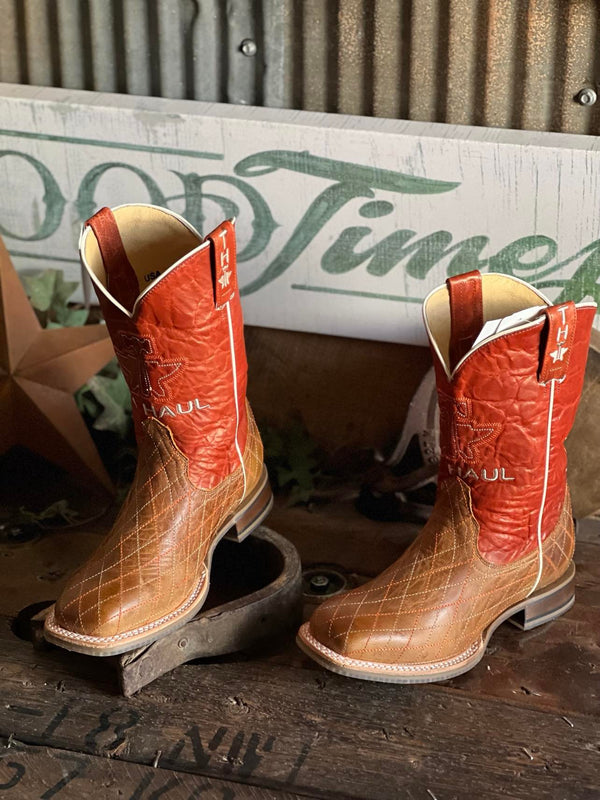 Kids Tin Haul Crossed / Bald Eagle Sole Square Toed Boots-Kids Boots-Tin Haul-Lucky J Boots & More, Women's, Men's, & Kids Western Store Located in Carthage, MO