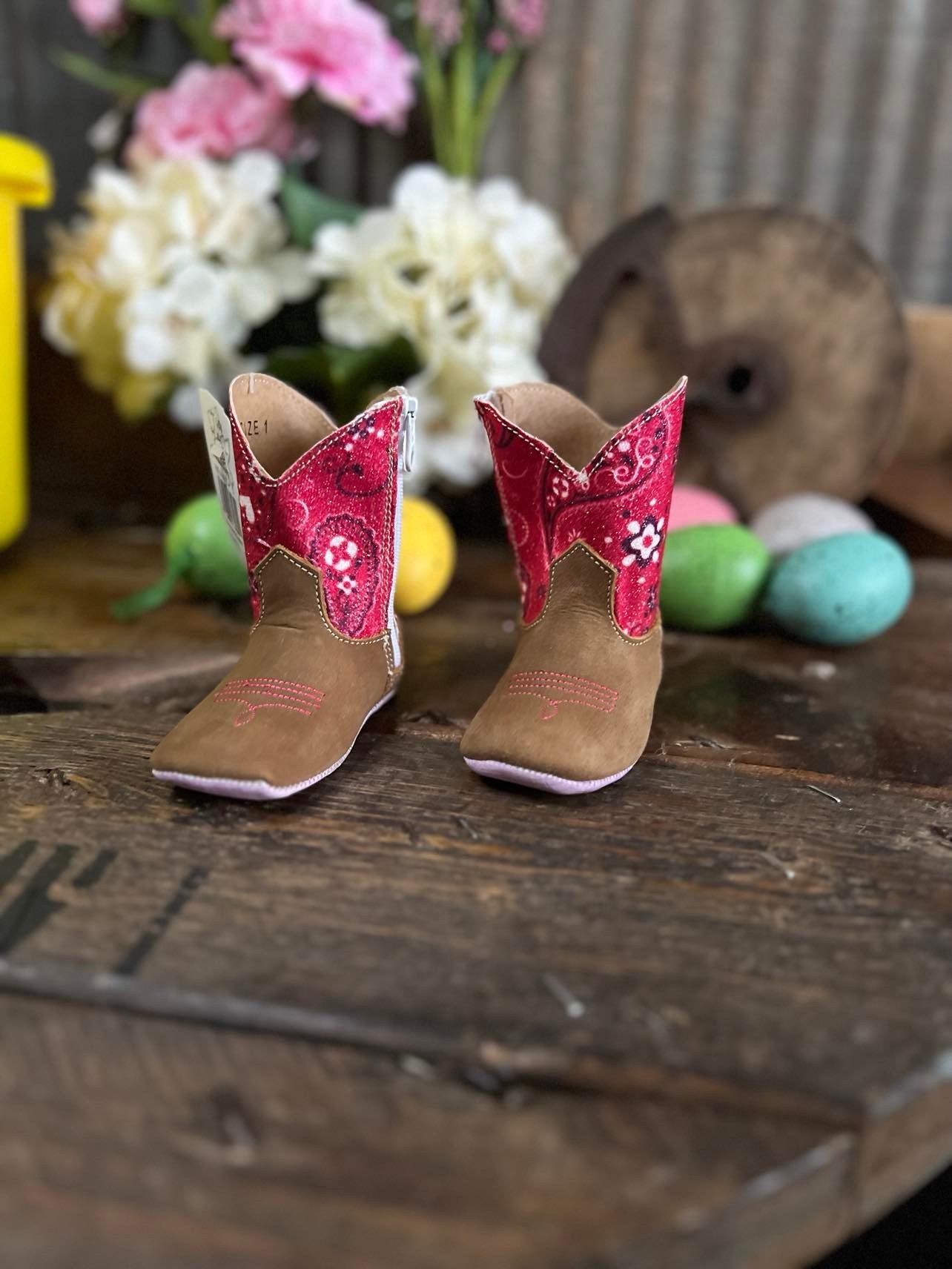 Infant Tin Haul Mini Paisley Boots-Tin Haul-Lucky J Boots & More, Women's, Men's, & Kids Western Store Located in Carthage, MO