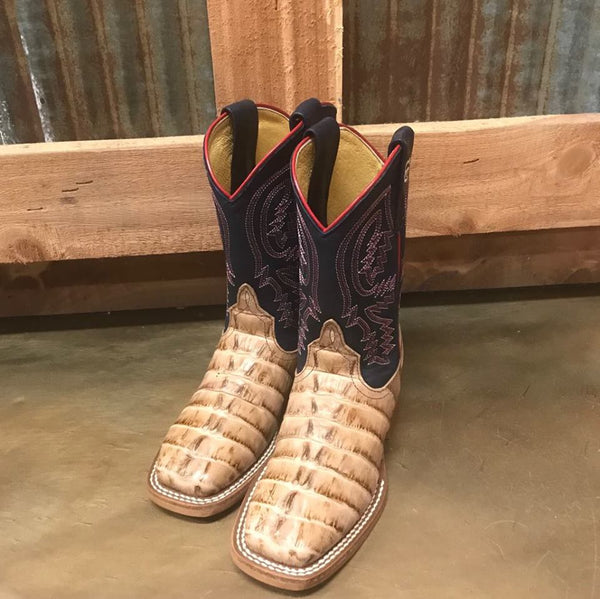 Kids Anderson Bean Imitation white gator-Kids Boots-Anderson Bean-Lucky J Boots & More, Women's, Men's, & Kids Western Store Located in Carthage, MO