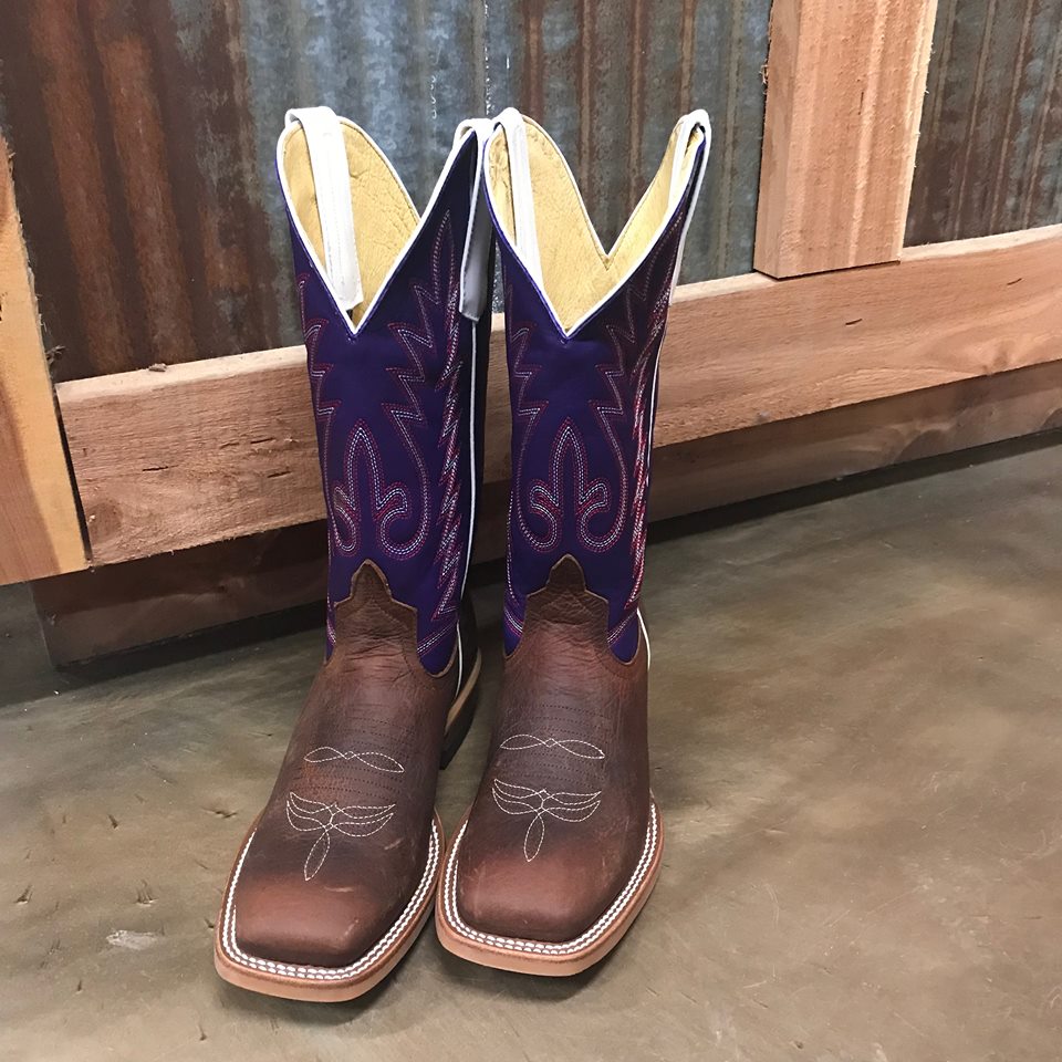 Kids' Anderson Bean Purple Top Crazy Horse Boot-Kids Boots-Anderson Bean-Lucky J Boots & More, Women's, Men's, & Kids Western Store Located in Carthage, MO