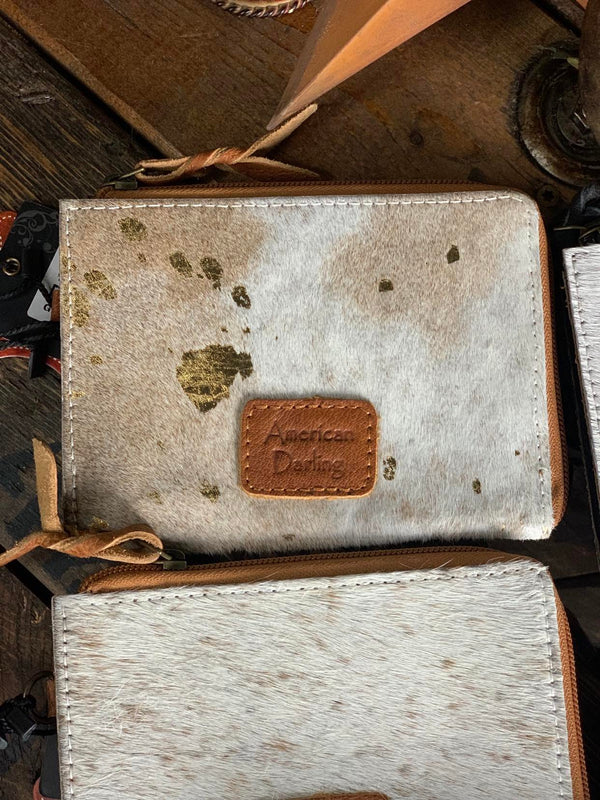 American Darling Cowhide Wristlet ADBG821-Wristlets-American Darling-Lucky J Boots & More, Women's, Men's, & Kids Western Store Located in Carthage, MO